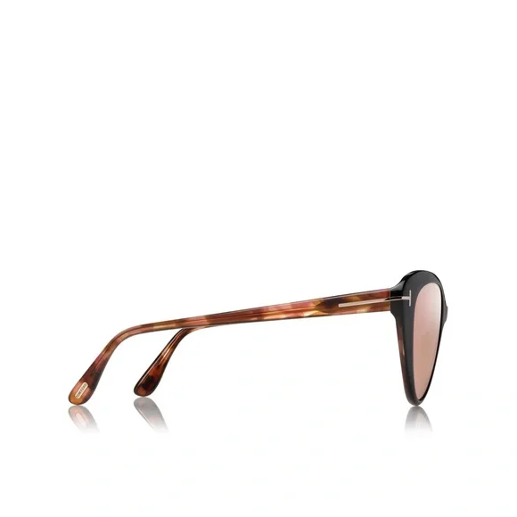 TOM FORD HARLOW BLACK/ROSE MIRRORED CAT EYE SUNGLASSES TF869 TOM FORD NEW TOM FORD HARLOW TF869 01B WOMEN SUNGLASSES  main image 4